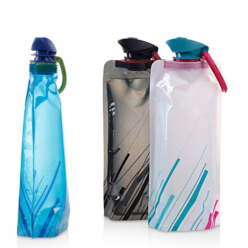 Outdoor Sport Opvouwbare Draagbare Waterzak Camping Wandelen Fietsen Plastic Water Cup Milieubescherming Zacht Water Bag