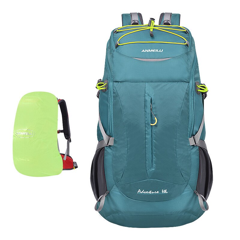 40L Large Waterproof Travel Bags Rucksack Men Nylon Outdoor Camping Hiking Bicycle Sports Backpacks Bag Climbing Backpack: Green Color