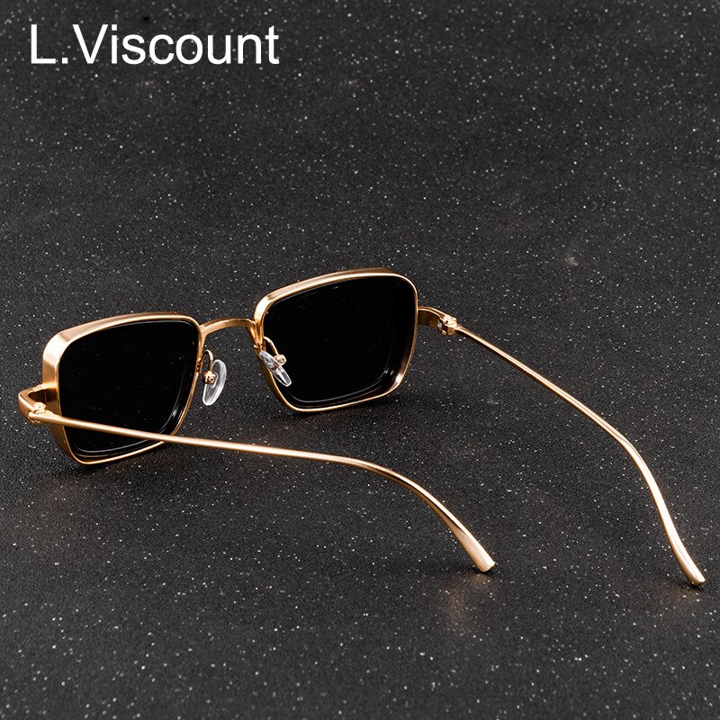 Lunettes de soleil polarisées carrées en métal pour hommes et femmes, monture classique, pour la conduite,  uv400 paires