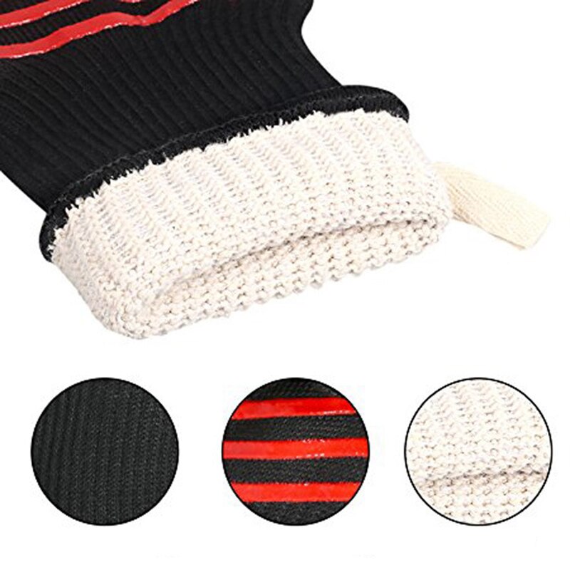1Pcs Bbq Grill Handschoenen Extreme Hittebestendige Oven Lassen Handschoenen Antislip Keuken Barbecue Handschoen Siliconen Cook Bbq bakken Handschoenen