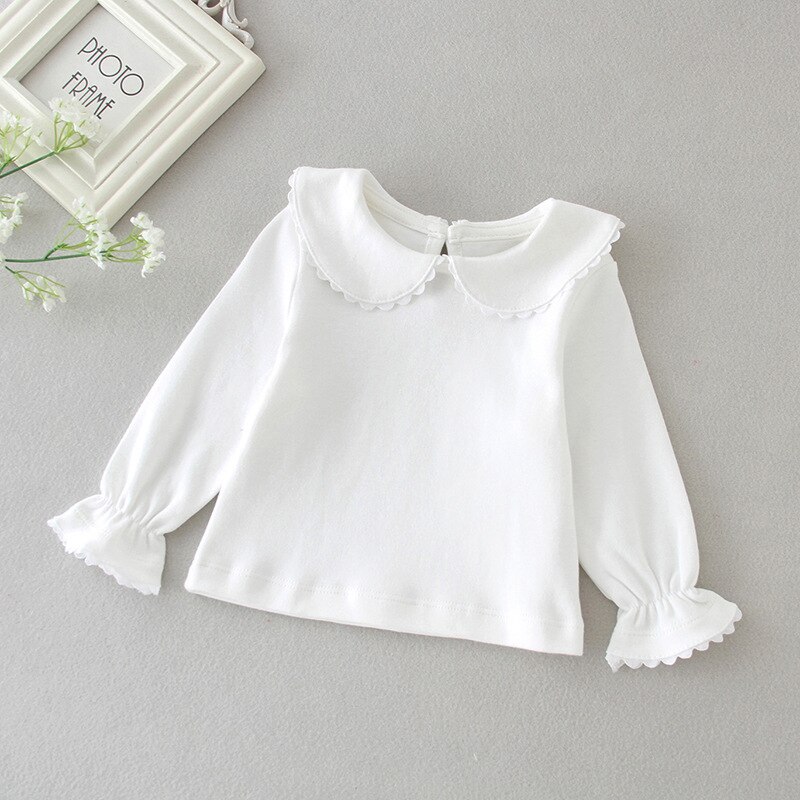 Herfst baby meisje trui kinderen lange mouwen wit en rood shirt baby peuter tops kids tees kleding