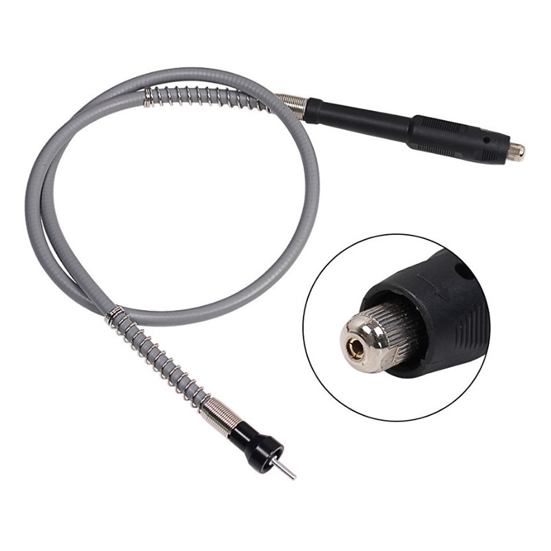 Junejour fil électrique Flexible perceuse meuleuse Flex rallonge arbre + L clé pour Dremel Power outil rotatif meuleuse accessoires: 3.2mm