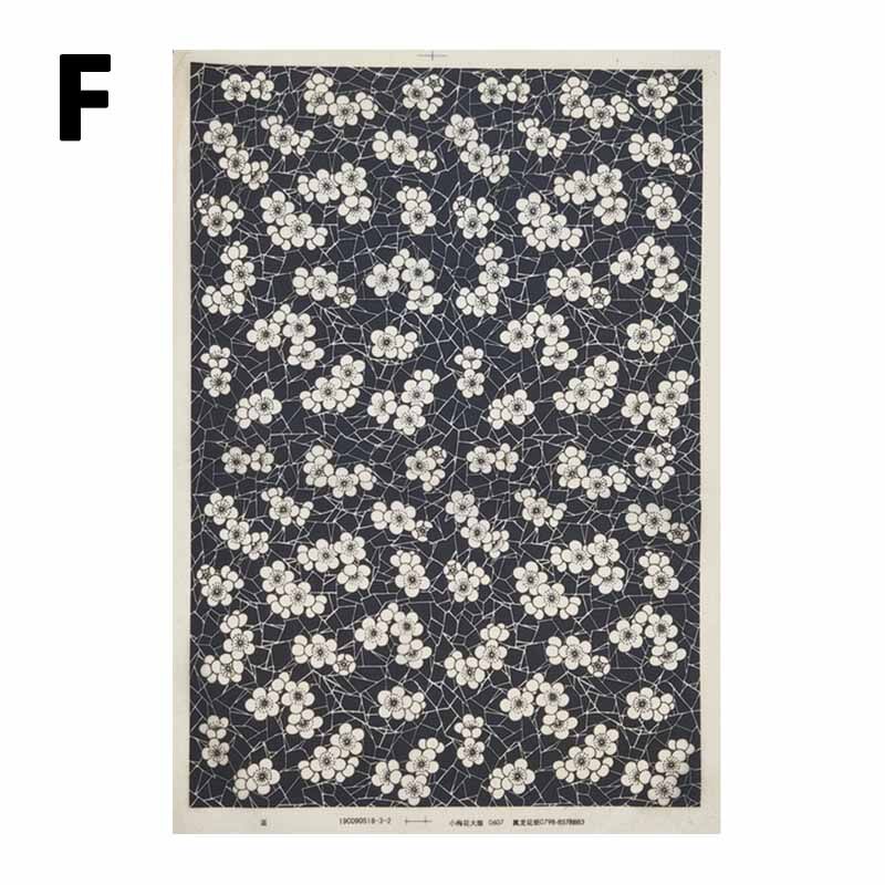 Keramikk Overføringspapir 53x37cm - Svart Glasur Blomst Dekal Høy Temperatur: F