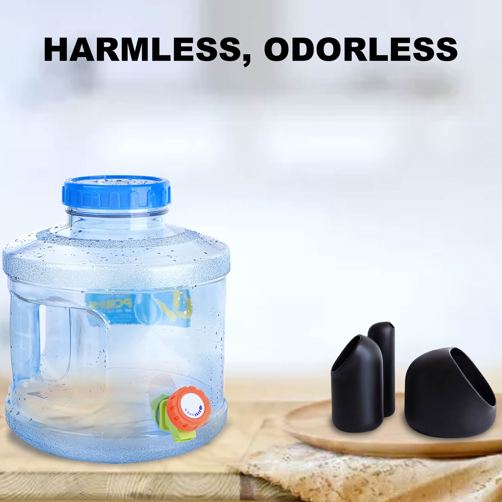 1.6/3.3 Gallon Portable Water Container Water Storage Jug Water T&amp;ank Carrier With Spigot For Outdoor Camping Hiking