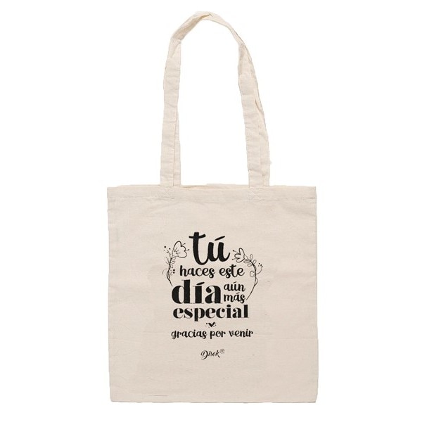Bolso de Yute frases gracias por venir surtido- Detalles y para bodas, bautizos, comuniones, cumpleaños y fiestas.