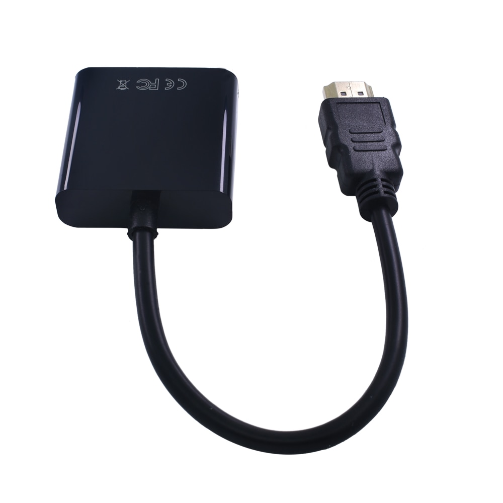 Hdmi til vga adapter mini hdmi han adapter til vga hun bygget -in 1080p chipset konverter til xbox 360 ps3 ps4 tv pc laptop cabo