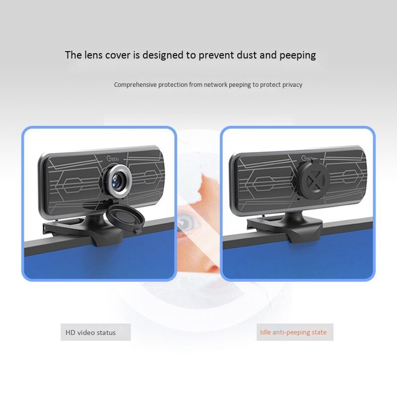 Gsou 1080P Webcam Ingebouwde Dual Microfoons Plug-En-Play Voor Pc Usb Full Hd Video camera Webcasts Online Lessen