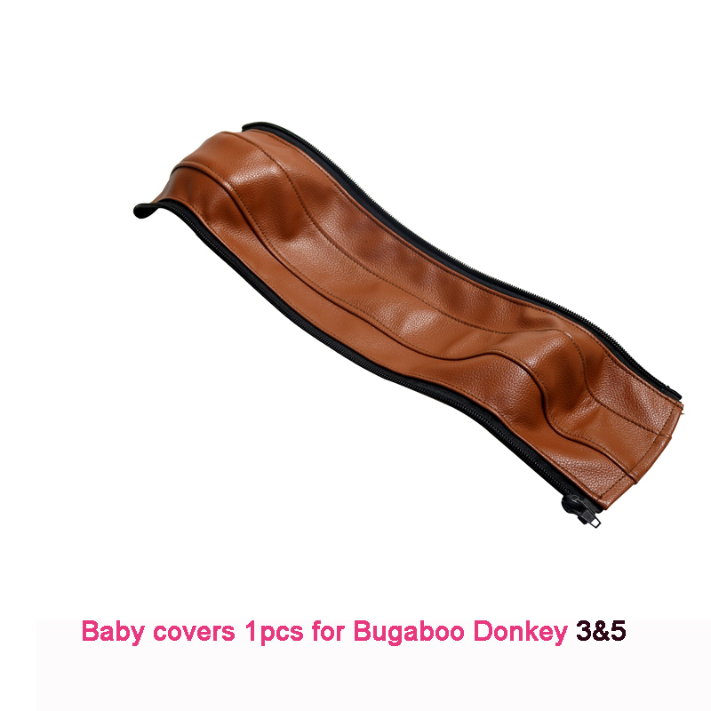 Coperture in pelle Pu per Bugaboo asino 1 2 3 passeggino carrozzina braccioli custodia protettiva maniglie coperture Bumber passeggini accessori: donkey3 baby brown