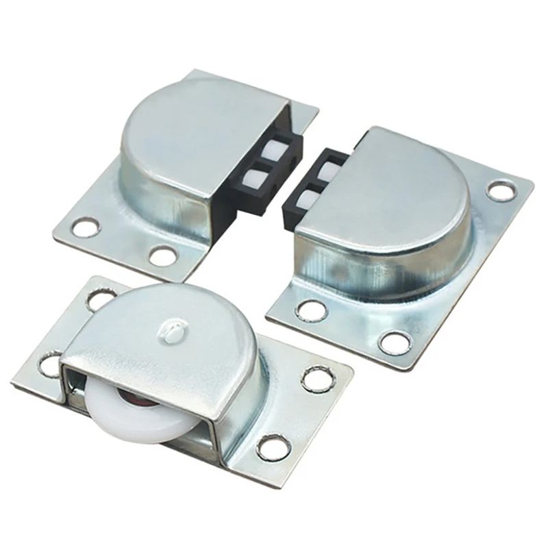 1 Juego de rodillos de rodamiento de puerta corredera de acero inoxidable, ruedas, muebles para el hogar, armario, puerta, polea, accesorio de Hardware