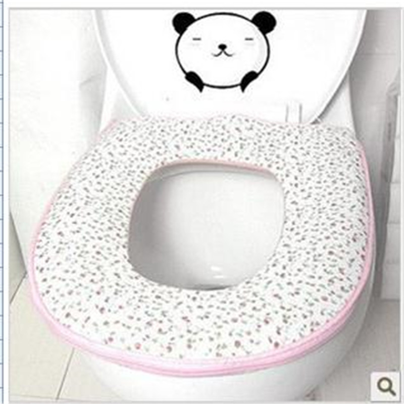 1Pcs Willekeurige Kleur Rits Thicken Mat Toilet Seat Cover Multi Kleur Gewatteerde Toiletbril Warm En Zacht