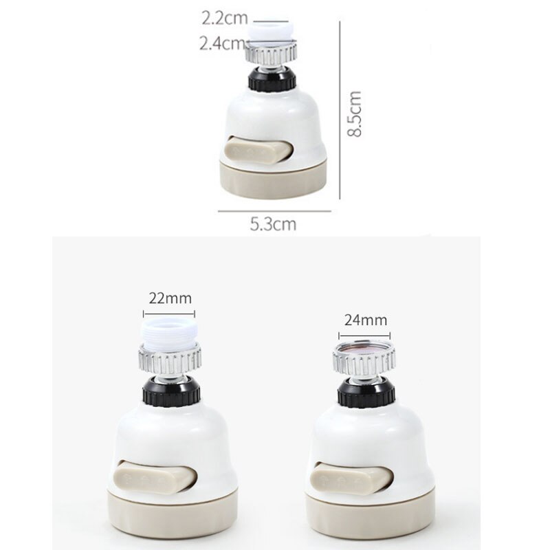 Grifo de ajuste giratorio para cocina grifo de ducha con filtro, ahorro de agua para el hogar, accesorios para fregadero, 360