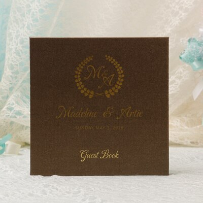 Forest 1pcs Booklet with acylic classmates Company party Lace anniversary Wedding guest friend signature book or as: Coffee