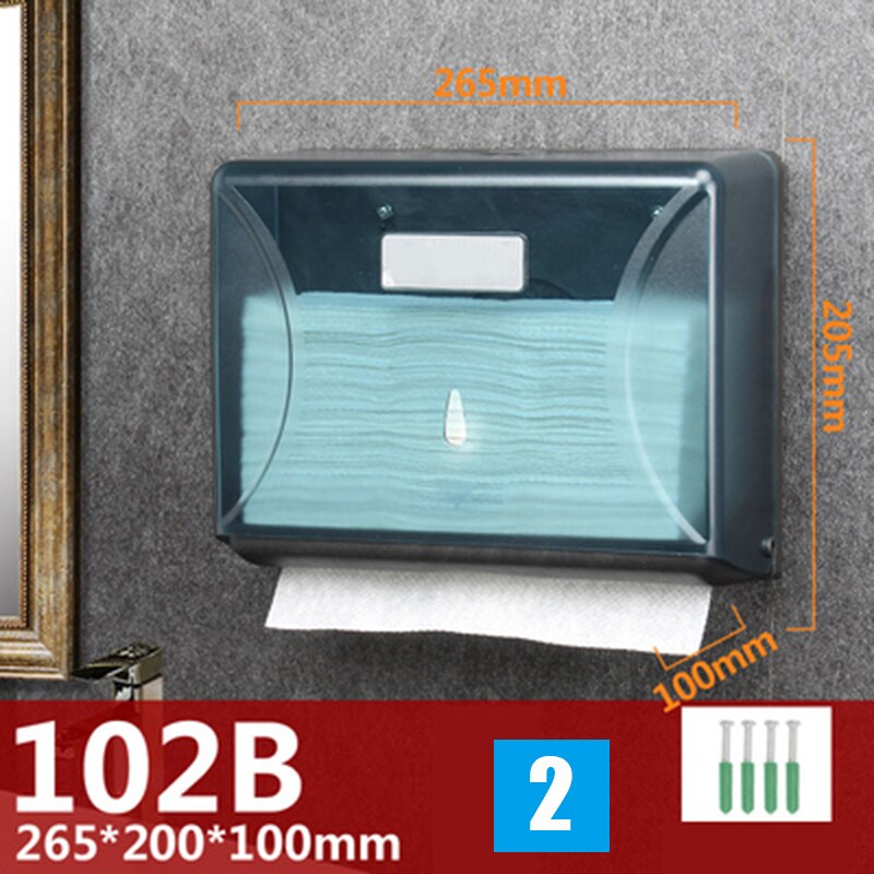 Wall-Mounted Bathroom Tissue Dispenser Paper Towel Storage Box Holder Waterproof Dustproof