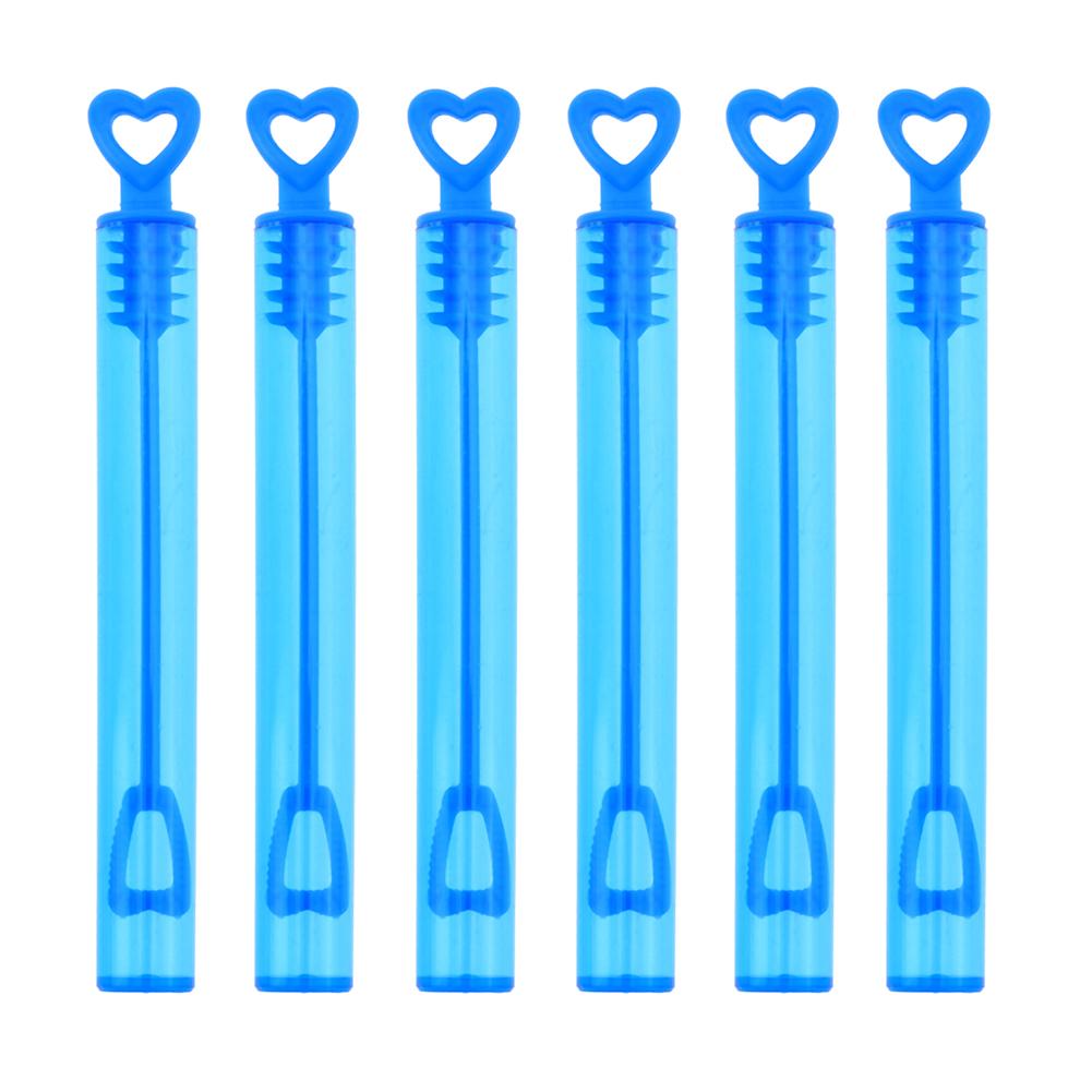 6 teile/los Herz Leere blasiert Seife Flaschen Hochzeit Geburtstag Party Dekoration freundlicher Spielzeug Blasen Hersteller freundlicher draussen blasiert: Blau