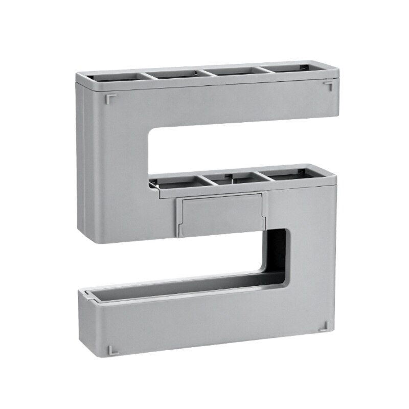 Wall Mounted Umbrella Stand Rack 5-Shape Umbrellas Storage Holder Shelf for Home Office Hotel Organizer: Gray