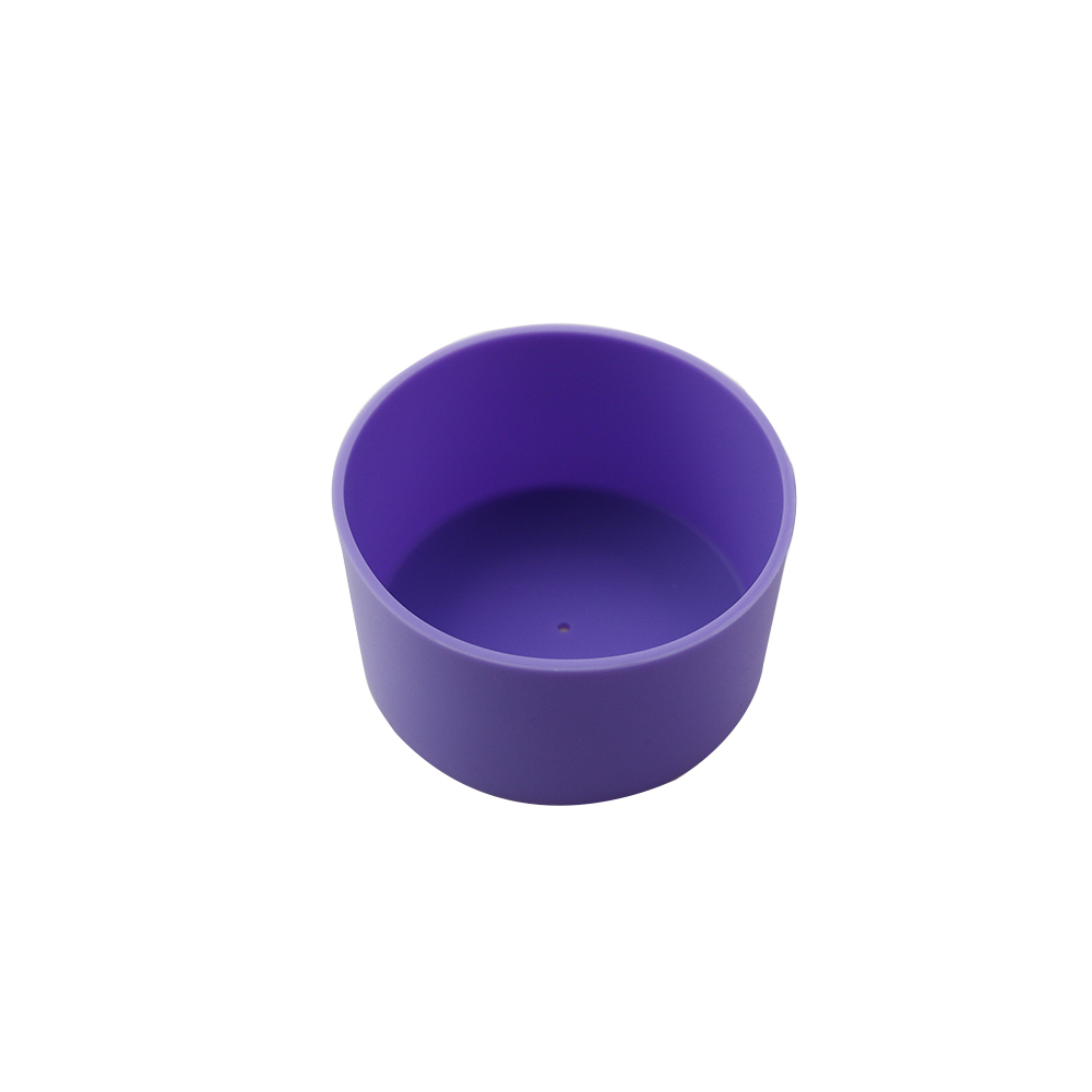 5.5cm Water Cup Mat Silicone Thermos Coasters 55mm Cup Bottom Ring Wear Resistant Shatter Resistant Bottom Cover Coaster: Burgundy
