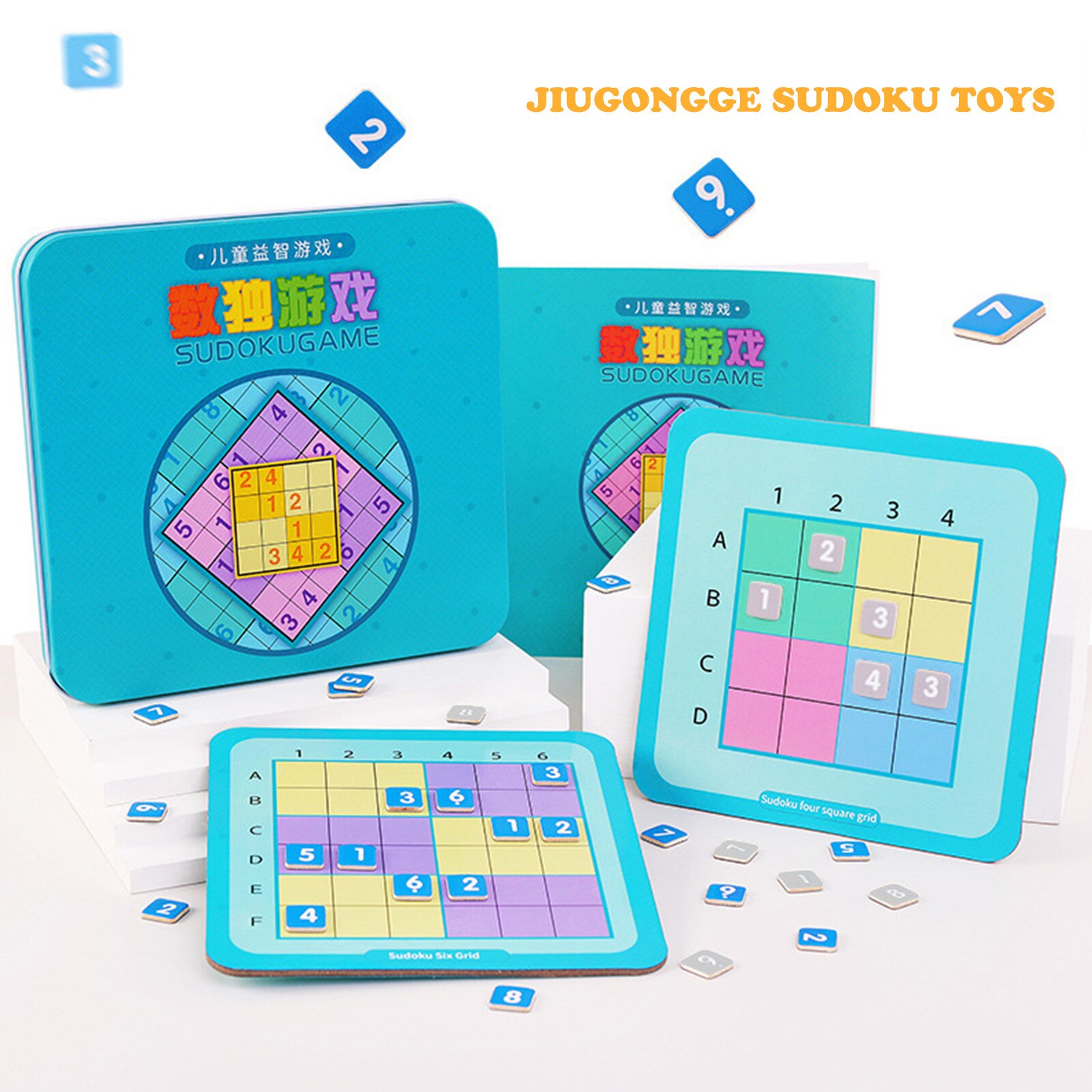 Q & A-Juego de Sudoku seguro, juguete educativo de madera, juguete rompecabezas, números de colores, lógica, entrenamiento, enseñanza para niños, 915