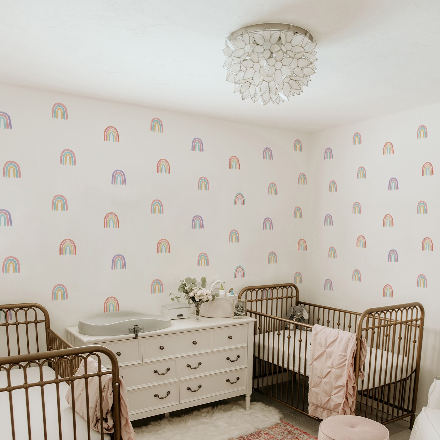 Babykamer Muurstickers Aquarel Regenboog Grote Size Muurstickers Kinderen Kinderkamer Nursery Home Decoratie Vinyl Pvc Decals