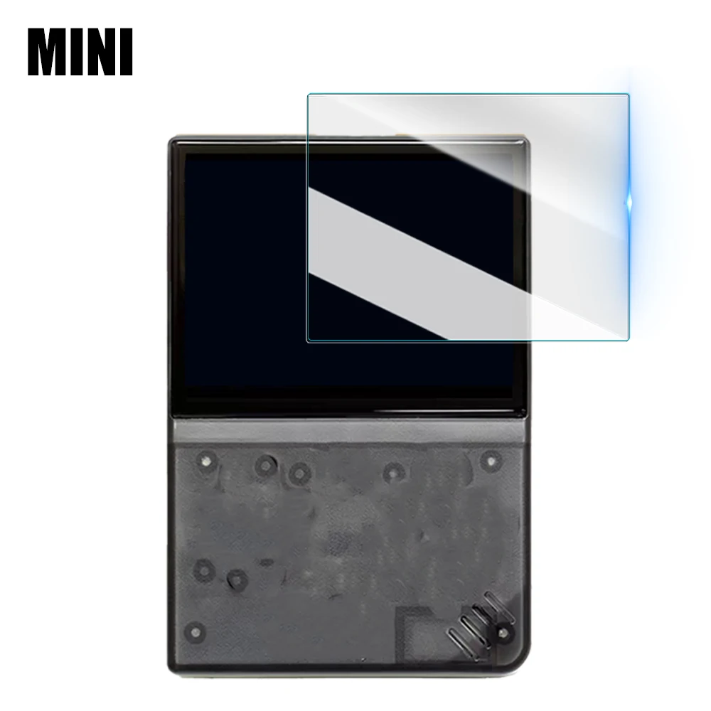 Para miyo mini plus filme de vidro temperado protetor hd tela dura filme protetor capa para miyo mini game console acessórios: Vermelho / Pacote 2