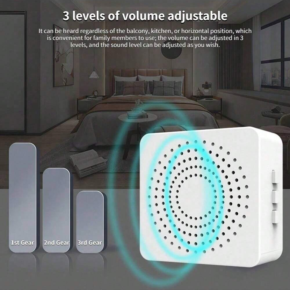 Wireless Doorbell Home Intelligent Welcome Doorbell Waterproof 150M Remote USB Plug Easy to Install No Wiring Required