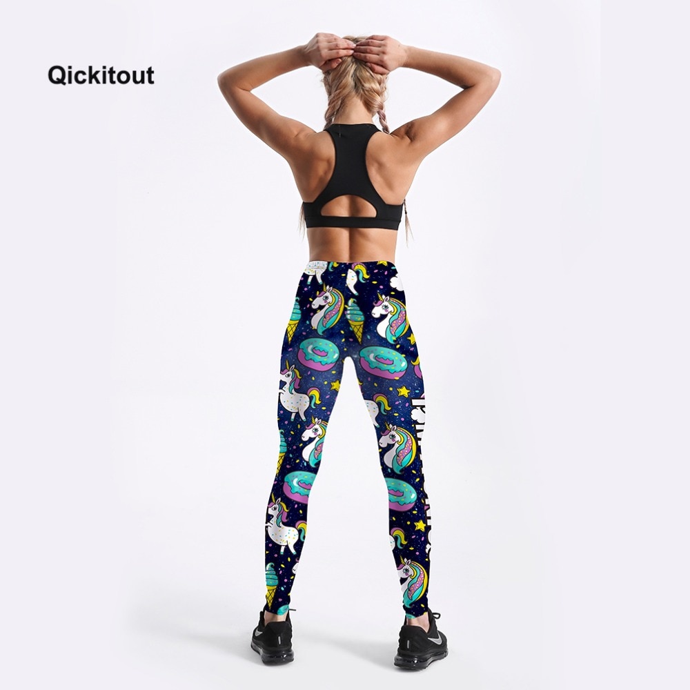 Mallas con estampado de unicornios para mujer, pantalones de verano, , de talla grande, S-XXXXL,