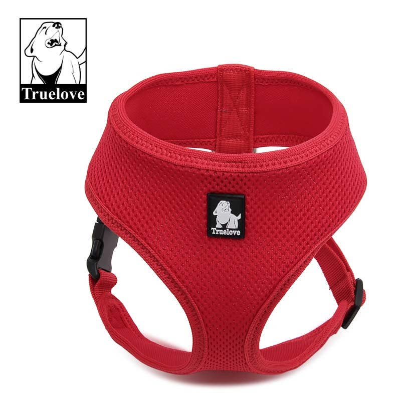 Truelove Puppy Cat Pet Dog Harness Breathable Mesh Nylon dog Harness Strap Soft Walk Vest Collar For Small Medium Size Dog Pets: XS 28-36cm Chest / red
