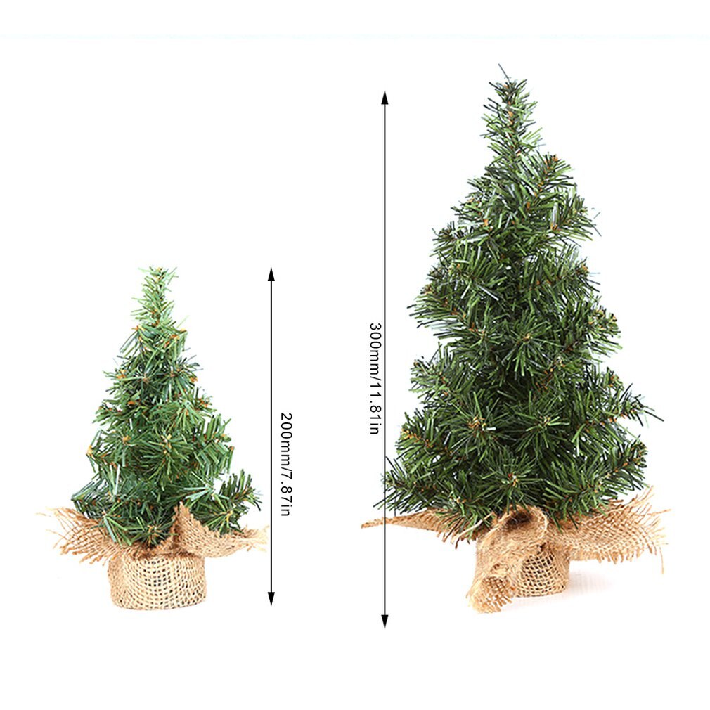 Christmas Tree 20Cm Green Tree 30Cm Mini Christmas Tree Burlap Tree Christmas Day Shopping Mall Window Desktop Decoration