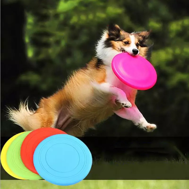 Fargerik leke for valp hund tallerken spill hunder leker store kjæledyr trening flying disk tilbehør fransk bulldog pitbull varer