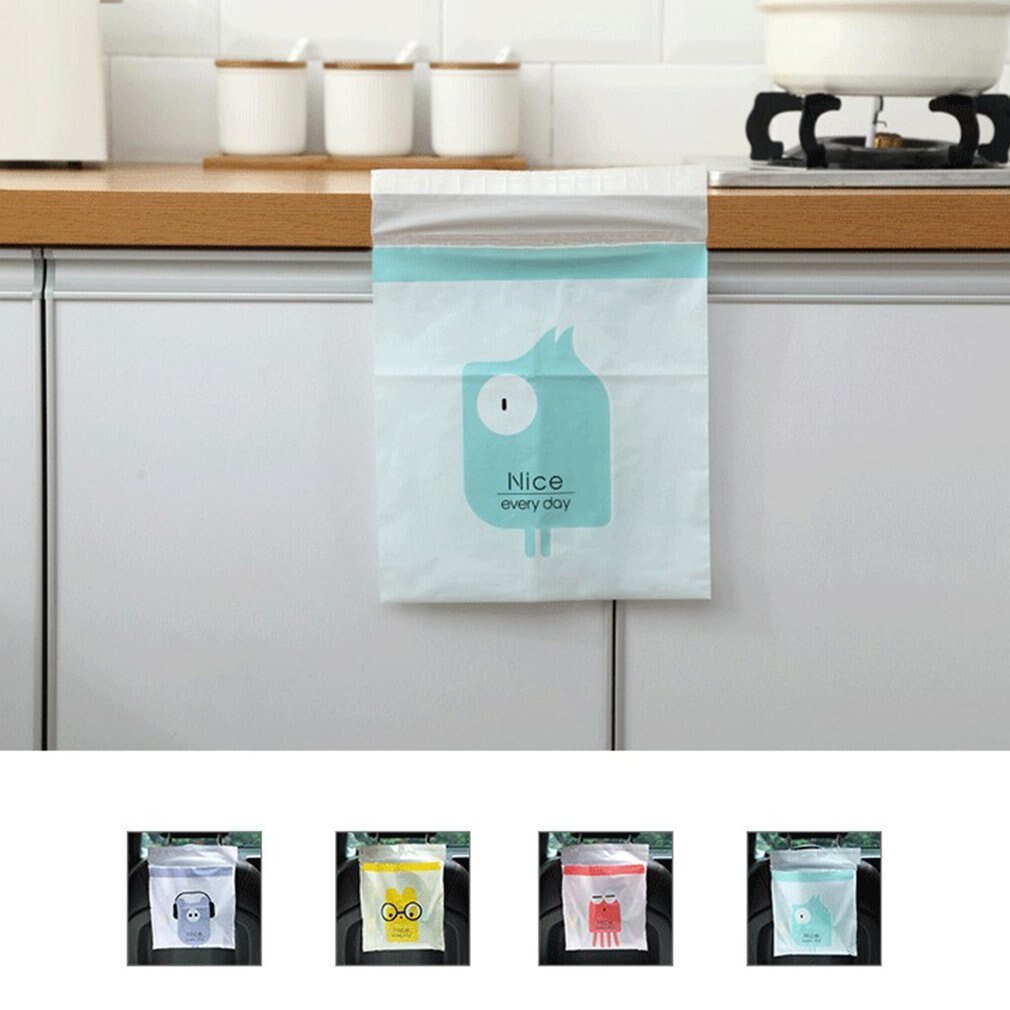 Vehicle Garbage Bags Peva Adhesive Trash Can Cute Portable Storage Disposable Cleaning Bags