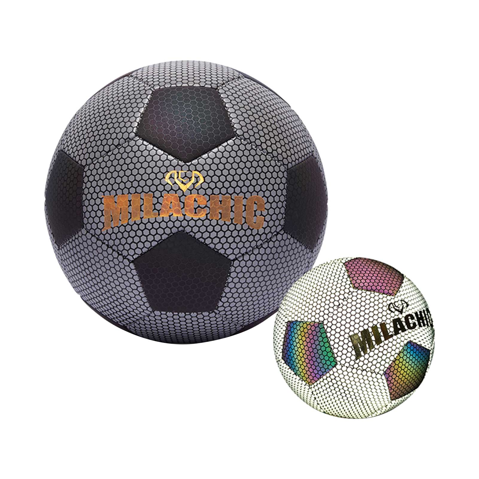 Lichtgevende Voetbal Voetbal Standaard Maat 4/5 Pu Voetbal Glow In The Dark Voetbal Fluorescerende Reflecterende Voetbal Fitness: size 4