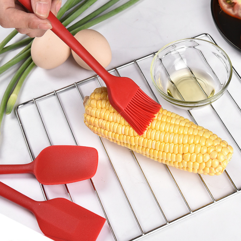 6Pcs/Set Silicone Spatulas Cake Cream Scrapers Heat-Resistant Oil Brush Non-Stick Butter Spreader Baking Kitchen Utensil Tools