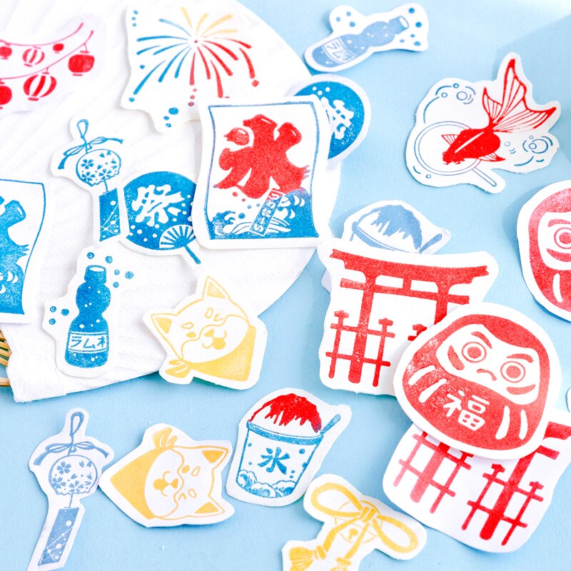 Sommar soft breeze serie stämpel gör-det-själv trä gummistämplar tätning för scrapbooking studentpris reklam japanska brevpapper