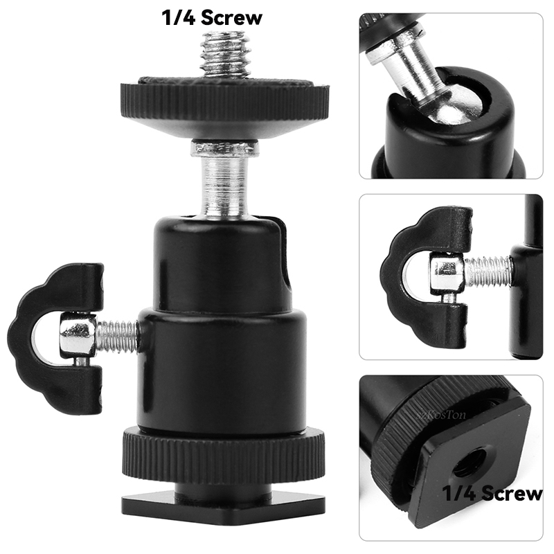 Tablet Stand Bracket Ring Light Ball Head Tripod Adapter Photography Camera Shoe Phone Clip Replacement Parts Accessory: Deep Yellow