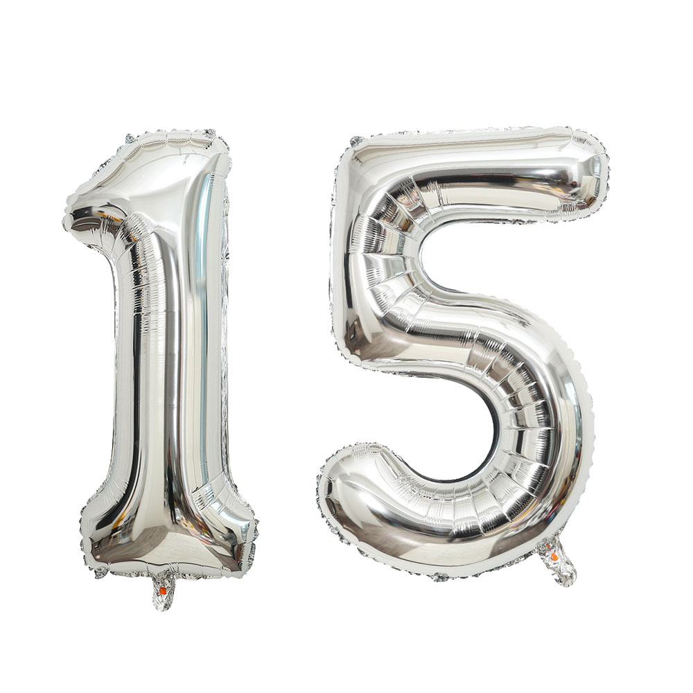40 pulgadas 10 11 12 13 14 15 16 17 18 19 Globo Oro rosa Plata 10.o 11.o 12 13 14o 15o Decoración de de cumpleaños Globos: Caqui oscuro