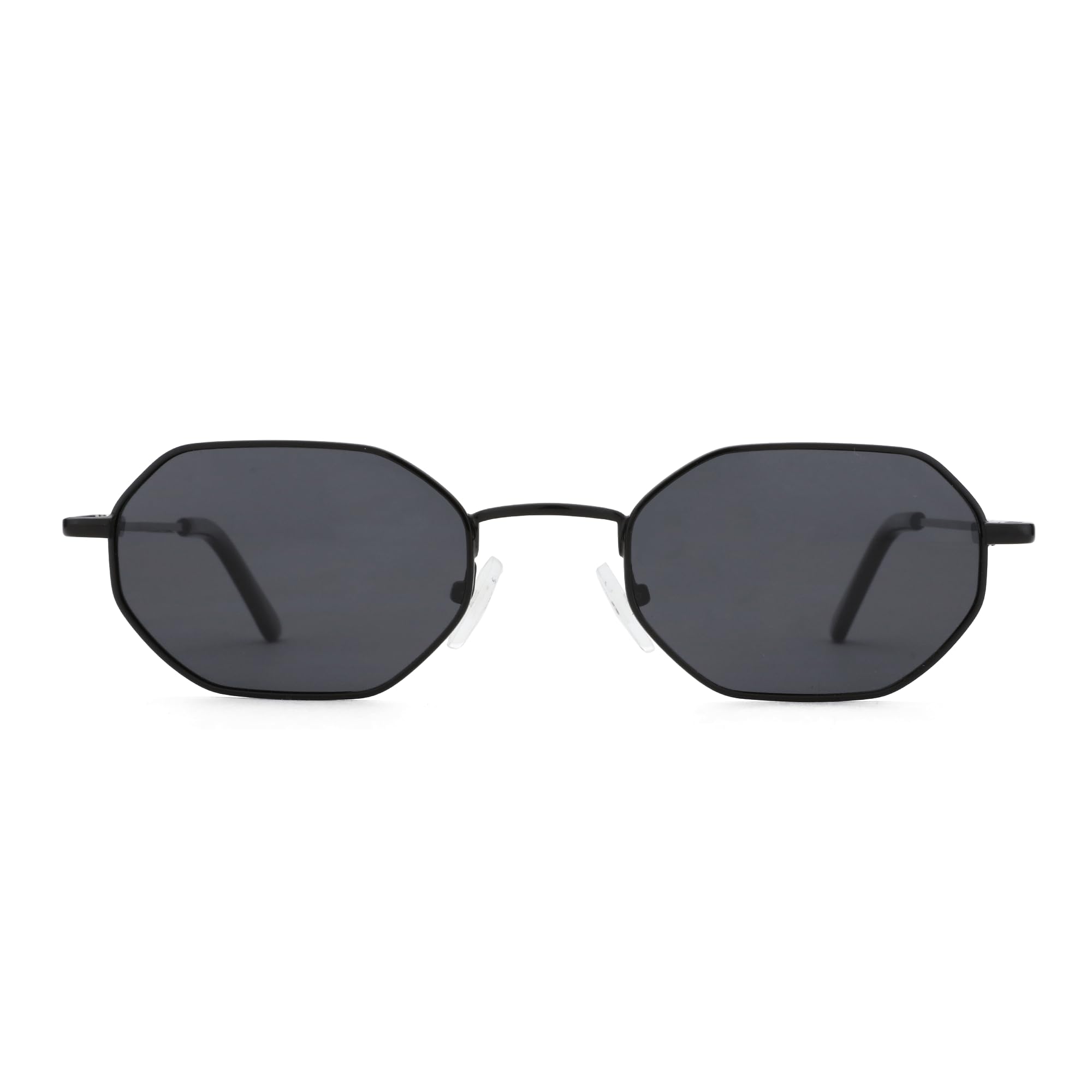 ZENOTTIC Retro Small Polygon Polarized Sunglasses Women Metal UV400 Sun Glasses Men Anti-Glare UV400 Goggles Driving Eyewear: Rosa