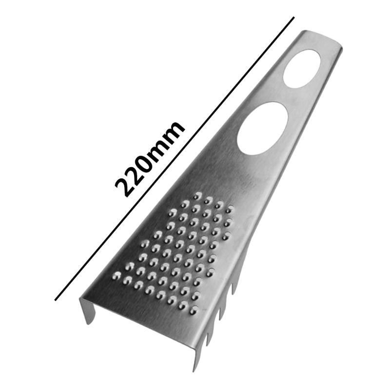 Kaasrasp van roestvrij staal met lange steel, multifunctionele spaghettilepel, kaasrasp van roestvrij staal, keukengadgets