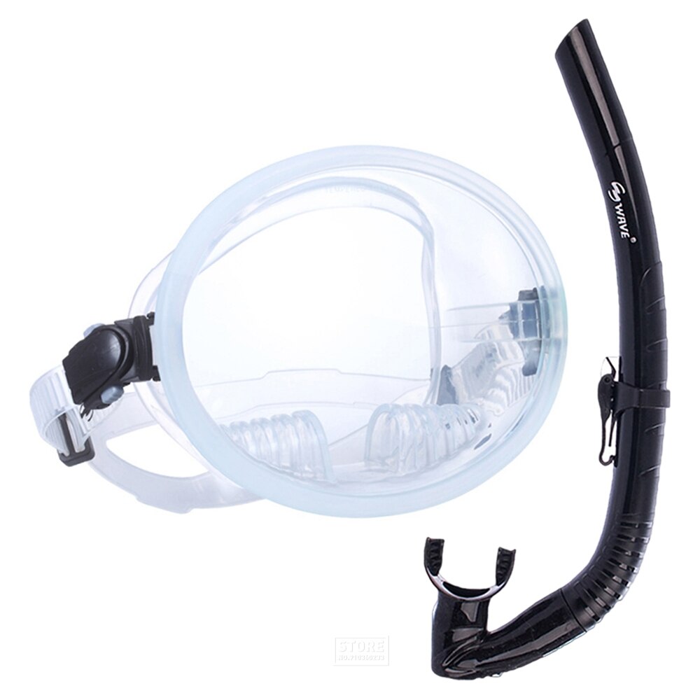 Adult Dive Mask Swimming Tube Underwater Scuba Anti Fog Snorkeling Respiratory Masks Goggles Glasses Dive Equipment: M1332 White Set