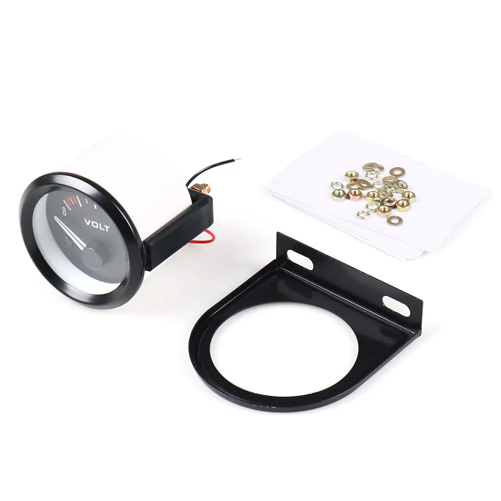 Car Gauge 12V Universal Voltmeter 52mm Automotive Voltage Meter 8-16V Car Gauge Car Voltmeter