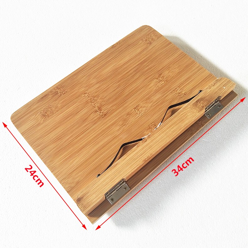 5 niveles de ajuste de altura reposacabezas de lectura Tablet Cook casa, soporte de libro de sala de estudio soporte de libro de cocina plegable páginas bambú fijo