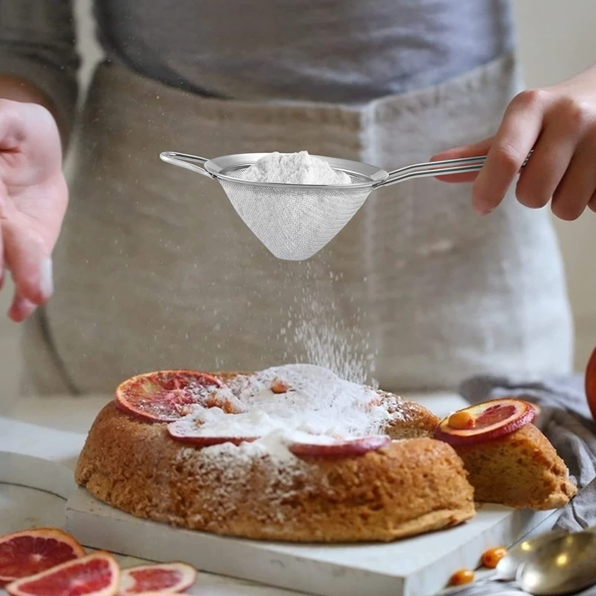 Colador de malla fina colador de barra de acero inoxidable 304 colador de malla de cono cónico pequeño para cócteles coladores de té de jugo de café