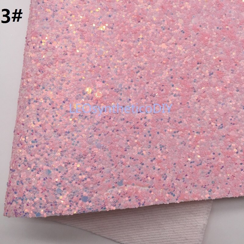 Mini Roll 30x134CM ROZE Glitter Fabirc, Chunky Glitter Leer, glitter Leer Roll Voor Maken Bows LEOsyntheticoDIY SK274