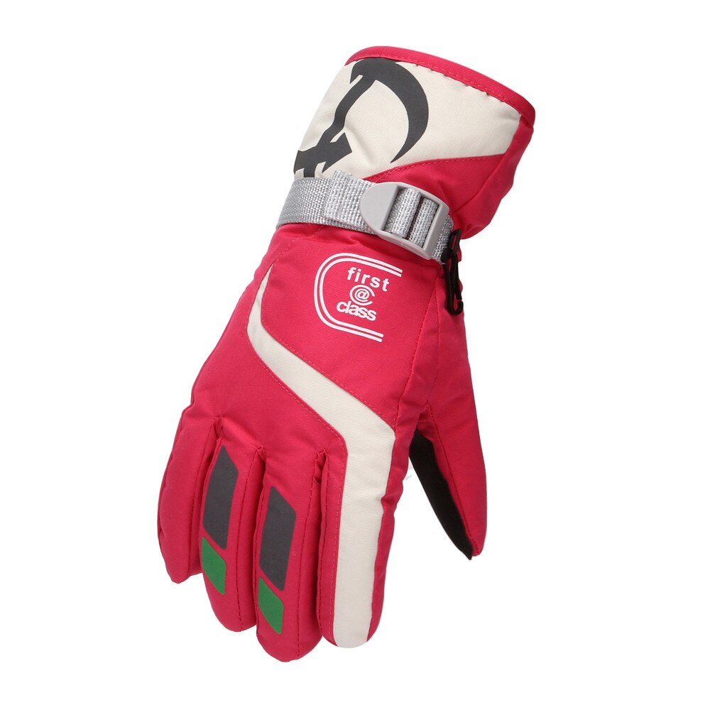 Guantes de esquí Extra gruesos para hombre y mujer, manoplas para esquí, Snowboard, nieve, deportes de invierno, cálidos, impermeables, de cuero de imitación: HT
