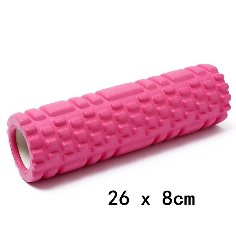 9.5*30 hule yoga blok fitness udstyr pilates skum rulle fitness gym øvelser eva muskelmassage slappe af rulle yoga mursten: Lyserød kort