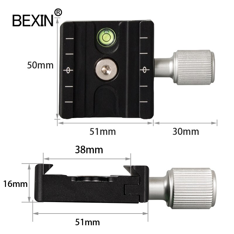QR50A universal tripod clamp quick release clamp dslr stand camera plate mount clamp aluminum for arca swiss plate point camera