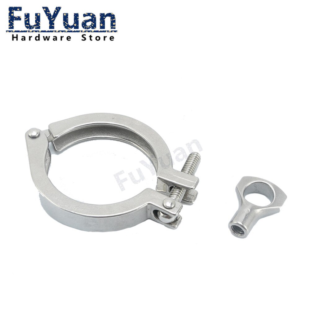 1pcs 304 stainless steel precision casting quick-release clamp sanitary grade chuck end buckle quick-install joint pipe clamp