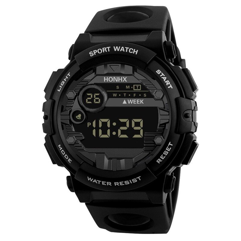 HONHX – montre électronique de luxe pour hommes, affichage numérique LED, Date Sport, pour l'extérieur