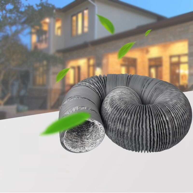 Fresh Air system Ventilation Pipe Thick Low Noise Flexible Ducting Vent Pipe Aluminum Foil Duct Air Duct for Ventilation PVC
