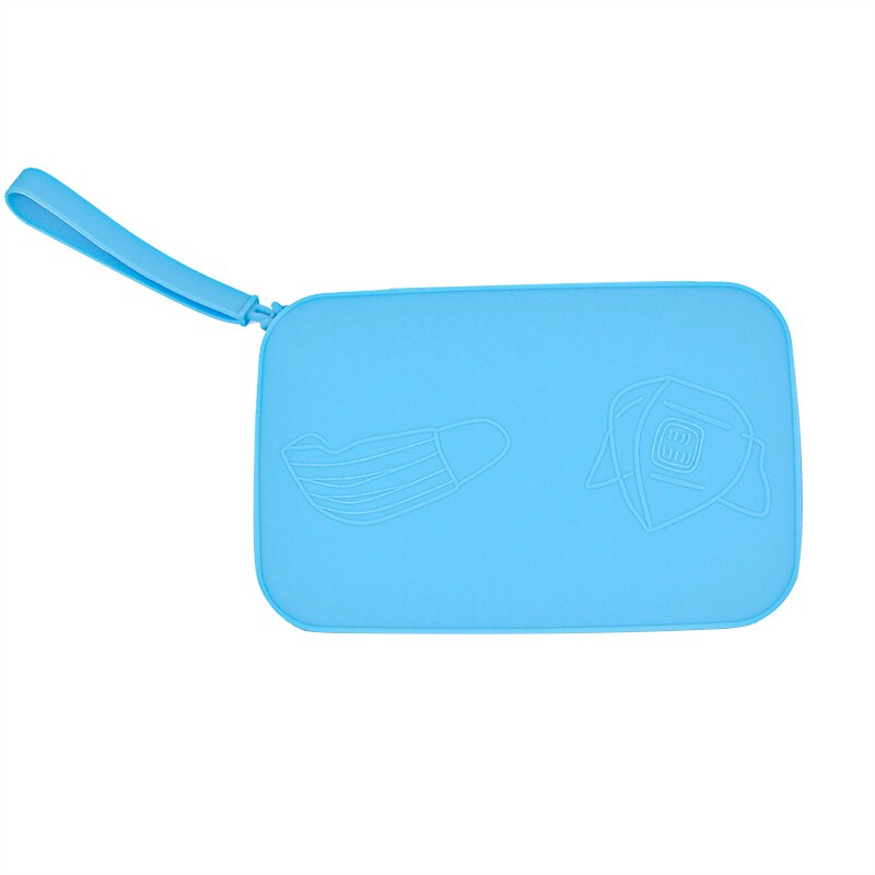 5 farver babyopbevaringstilbehør silikone lynlås vandtæt multifunktionel toilettaske enkel bærbar opbevaringspose: 03