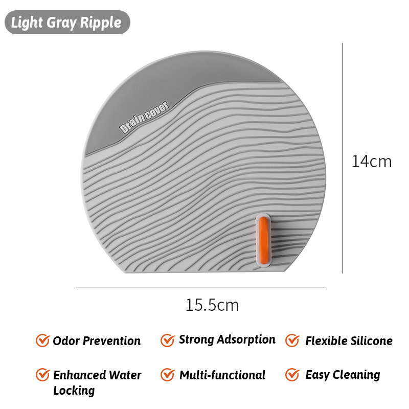 Cubierta de drenaje de silicona Premium de 15CM, bloqueador de olores antiolor Universal, sello de cocina para baño, certificación FDA a prueba de fugas de cucarachas: Borgoña