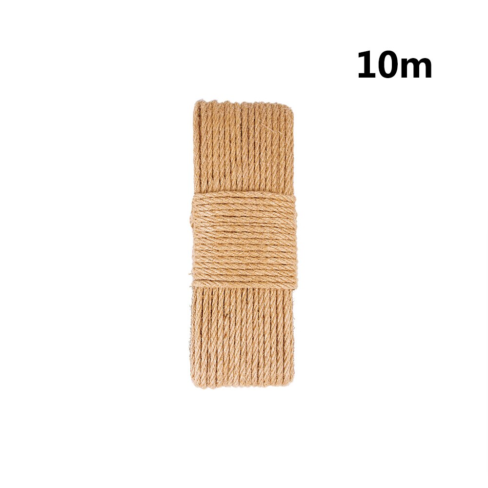 Sisal Touw Krabpaal Voor Katten Diy Speelgoed Kat Klimrek Vervanging Touw Bureau Benen Binding Touw Voor Kat Verscherpen klauw: 10 Meters / 4 mm